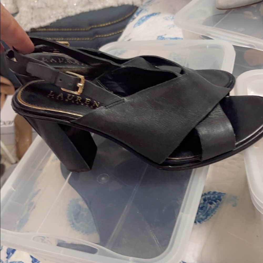 Black Ralph Lauren sandals in great condition